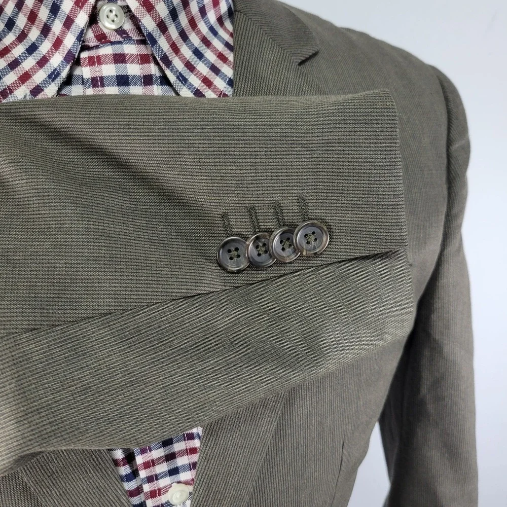 Banana Republic Men's Sport Coat Blazer Two Button Brown Poly‎ Blend 38R
